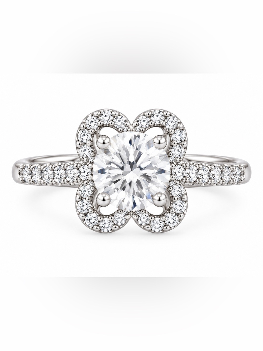 Luxury Moissanite Diamond Silver‎ Ring size 9